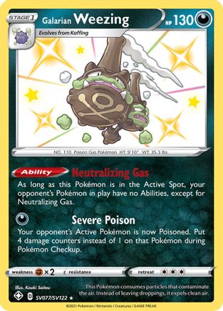 Galarian Weezing SV077/SV122 - Shining Fates Shiny Vault Holofoil
