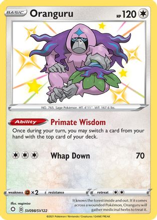 Oranguru SV098/SV122 - Shining Fates Shiny Vault Holofoil