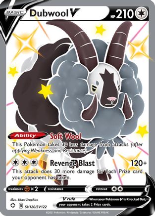 Dubwool V SV120/SV122 - Shining Fates Shiny Vault Holofoil