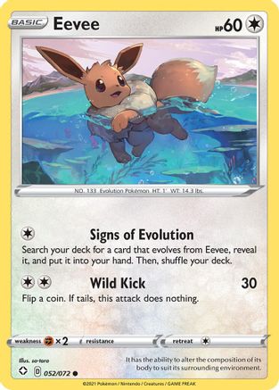 Eevee 052/072 - Shining Fates Reverse Holofoil