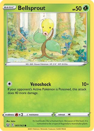 Bellsprout 001/163 - SWSH05 Battle Styles Reverse Holofoil