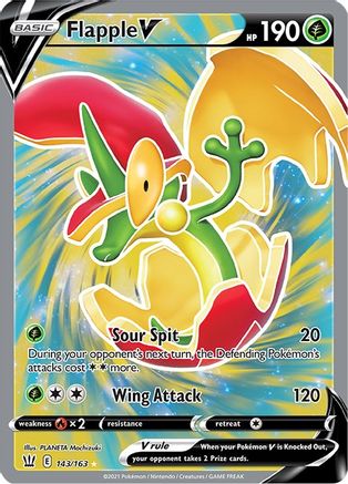 Flapple V (Full Art) 143/163 - SWSH05 Battle Styles Holofoil