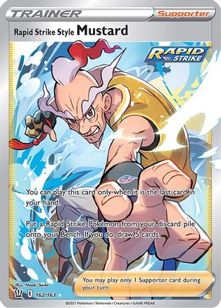 Rapid Strike Style Mustard (Full Art) 162/163 - SWSH05 Battle Styles Holofoil