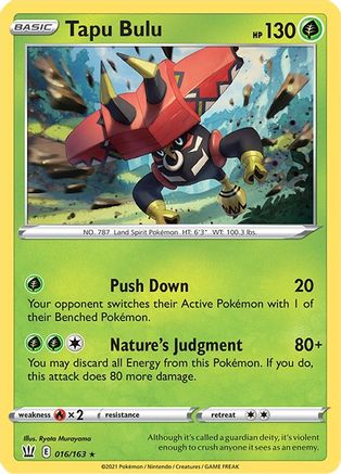 Tapu Bulu 016/163 - SWSH05 Battle Styles Holofoil