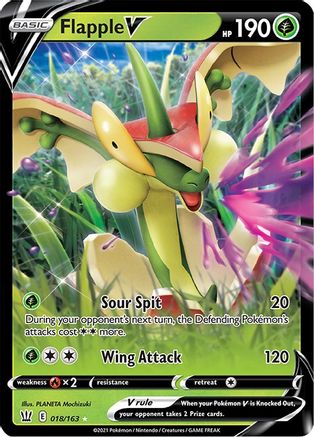 Flapple V 018/163 - SWSH05 Battle Styles Holofoil
