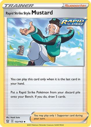 Rapid Strike Style Mustard 132/163 - SWSH05 Battle Styles Reverse Holofoil