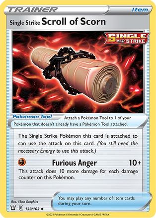 Single Strike Scroll of Scorn 133/163 - SWSH05 Battle Styles Reverse Holofoil