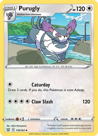 Purugly 116/163 - SWSH05 Battle Styles Reverse Holofoil