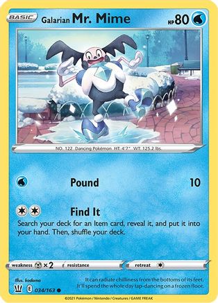 Galarian Mr. Mime 034/163 - SWSH05 Battle Styles