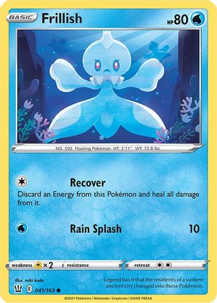 Frillish 041/163 - SWSH05 Battle Styles Reverse Holofoil