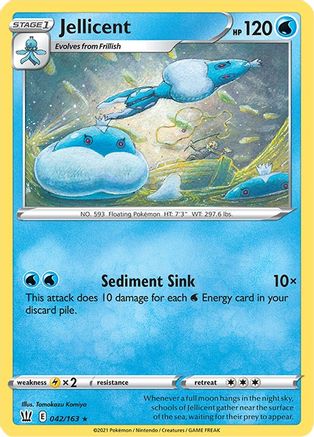 Jellicent 042/163 - SWSH05 Battle Styles Reverse Holofoil