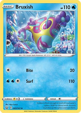 Bruxish 043/163 - SWSH05 Battle Styles Reverse Holofoil