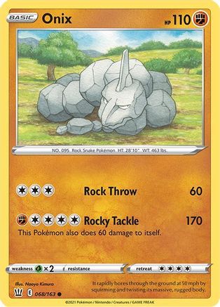 Onix 068/163 - SWSH05 Battle Styles Reverse Holofoil