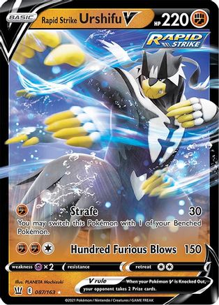 Rapid Strike Urshifu V 087/163 - SWSH05 Battle Styles Holofoil