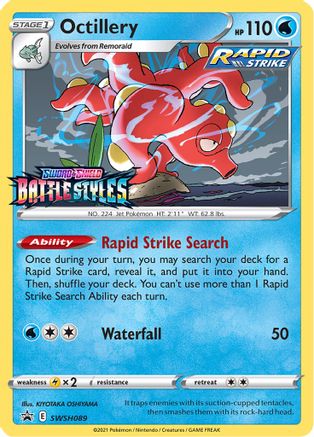 Octillery (Prerelease) SWSH089/307 - SWSH Sword & Shield Promo Cards Holofoil