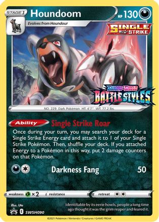 Houndoom (Prerelease) SWSH090/307 - SWSH Sword & Shield Promo Cards Holofoil