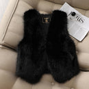 Womens Winter Wool Fur Warm Vest