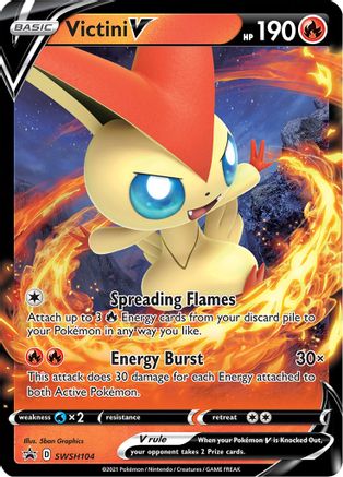 Victini V SWSH104/307 - SWSH Sword & Shield Promo Cards Holofoil