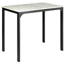 3 Piece Counter Height Dining Set Faux Marble Table