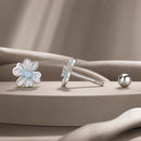 925 Sterling Silver Opal Nanometer Stone Enamel Earrings for Women