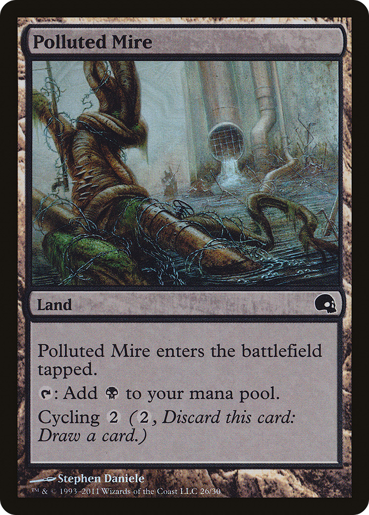 Polluted Mire (GRV-026) - Premium Deck Series: Graveborn Foil