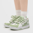 Retro Small White Thick-Soled Sports Shoes
