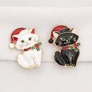 Cute Cat Christmas Hat Corsage Fashion Brooch