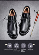 Short Lace-up Leather Mid-top Martin Boots