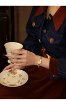 Retro Oval Small Golden Quartz Watch