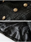Crocodile Leather Slim-fit Jacket