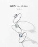 S925 Sterling Silver Heart Engagement Ring