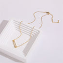 Zircon Pendant Clip 14k Necklace
