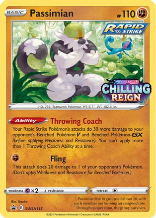 Passimian (Prerelease) SWSH115/307 - SWSH Sword & Shield Promo Cards Holofoil