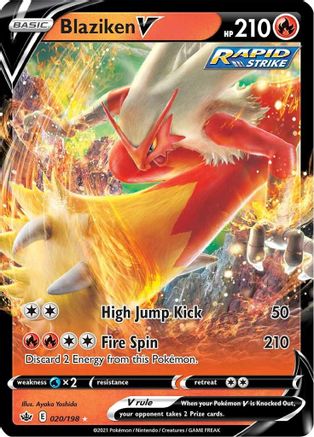 Blaziken V 020/198 - SWSH06 Chilling Reign Holofoil