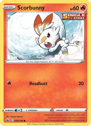 Scorbunny 026/198 - SWSH06 Chilling Reign