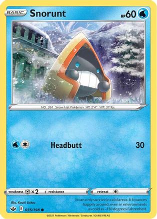 Snorunt 035/198 - SWSH06 Chilling Reign Reverse Holofoil