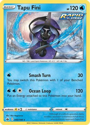 Tapu Fini 040/198 - SWSH06 Chilling Reign Holofoil