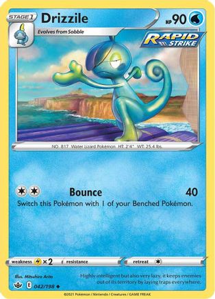 Drizzile 042/198 - SWSH06 Chilling Reign Reverse Holofoil