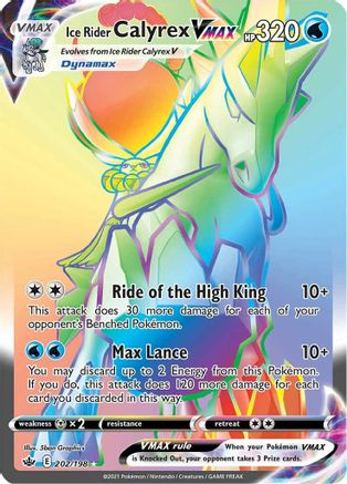 Ice Rider Calyrex VMAX (Secret) 202/198 - SWSH06 Chilling Reign Holofoil