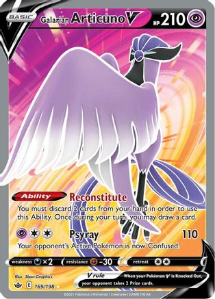 Galarian Articuno V (Full Art) 169/198 - SWSH06 Chilling Reign Holofoil