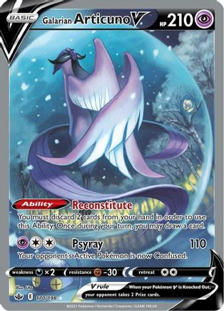 Galarian Articuno V (Alternate Full Art) 170/198 - SWSH06 Chilling Reign Holofoil