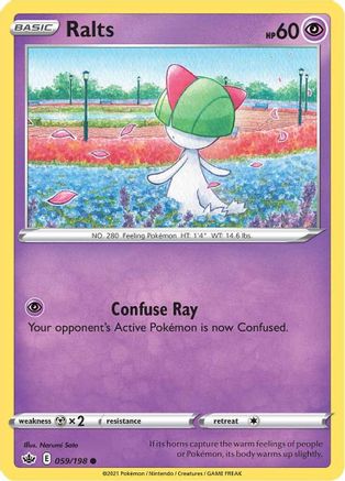 Ralts 059/198 - SWSH06 Chilling Reign Reverse Holofoil