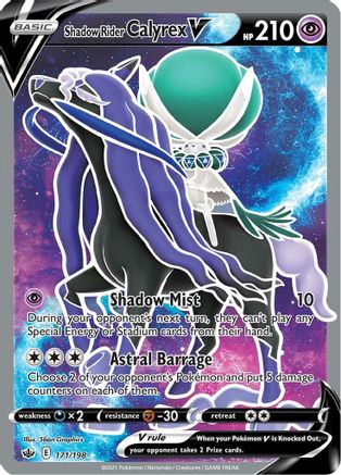 Shadow Rider Calyrex V (Full Art) 171/198 - SWSH06 Chilling Reign Holofoil