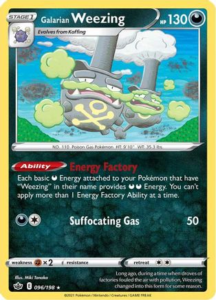 Galarian Weezing 096/198 - SWSH06 Chilling Reign Reverse Holofoil