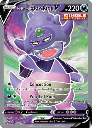 Galarian Slowking V (Full Art) 178/198 - SWSH06 Chilling Reign Holofoil