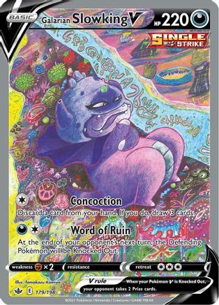 Galarian Slowking V (Alternate Full Art) 179/198 - SWSH06 Chilling Reign Holofoil