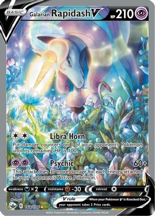 Galarian Rapidash V (Alternate Full Art) 168/198 - SWSH06 Chilling Reign Holofoil