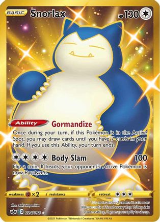 Snorlax (Secret) 224/198 - SWSH06 Chilling Reign Holofoil