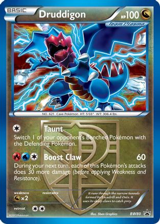 Druddigon (Team Plasma) BW80 - Black and White Promos - Holofoil