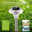 4Packs Solar Garden Lights Outdoor IP44 Waterproof Solar Pathway Lights Color Changing Landscape Lamps 10Hrs Lawn Lighting for Yard Driveway Walkway